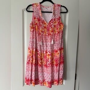 Old Navy Pink and White Hawaiian Beach Dress